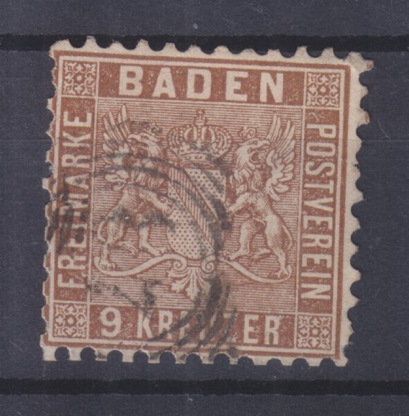 Saksa Reich Baden 1862 Mi 15 Mi 100€