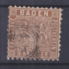 Saksa Reich Baden 1862 Mi 15 Mi 100€ - pikkukuva 1