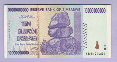 Zimbabwe 10 Dollaria v.2020 UNC P-103