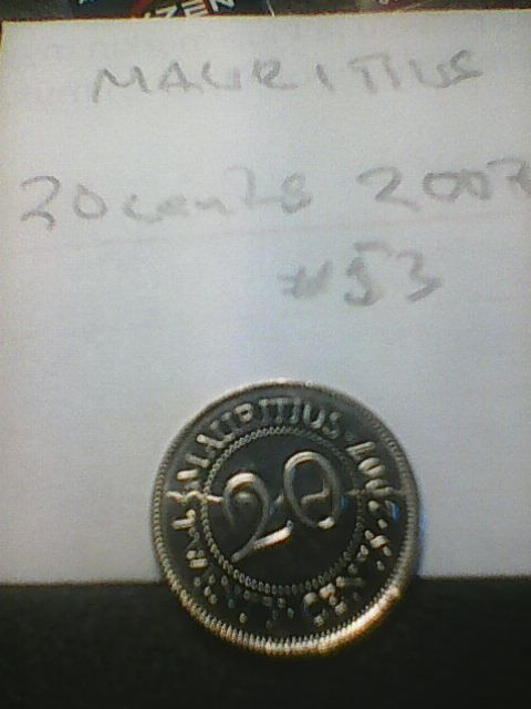 Mauritius 20 cents 2007, km#53