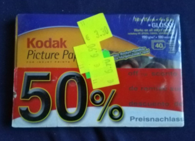 Kodak valokuvapaperi, kiiltävä