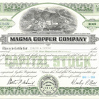 Vanha osakekirja: Magma Copper Company v. 1958 Maine USA - pikkukuva 2