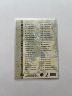 1996-97 Upper Deck Checklist Wayne Gretzky #210
