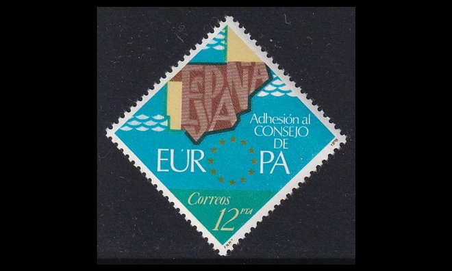 Espanja 2368 ** Liittyminen Euroopan neuvostoon (1978)