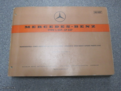 Mercedes-Benz varaosaluettelo L 337 – LP 337. 1959