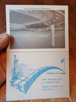Helsinki Olympia Stadion. T:kor mainoskortti