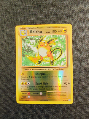 Raichu 36/108 XY Evolutions Reverse Holo Rare