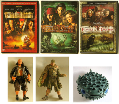Pirates Of The Caribbean leffat 1-3 ja lelusetti