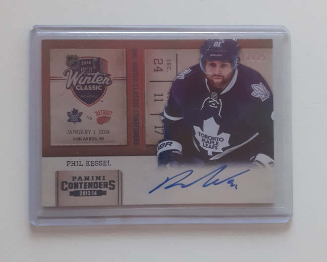 13-14 Contenders Phil Kessel Winter Classic Signature /25