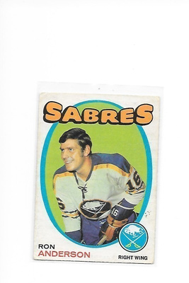 1971-72 OPC #163 Ron Anderson Buffalo Sabres