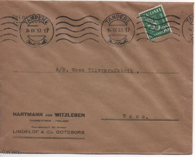 Firmakuori Tampere Hartmann von Witzleben 1933