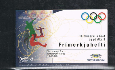 Islanti 1996 - Olympialaiset 65kr vihko  ++
