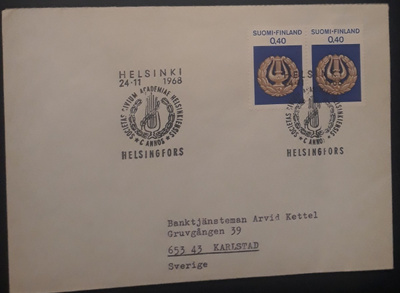 1968  Ylioppilaskunnat FDC merkkiparilla