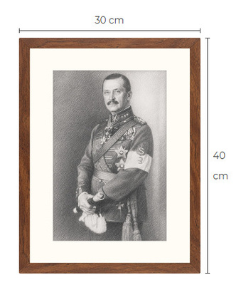 Uusi Mannerheim art print kehystetty 30 cm x 40 cm