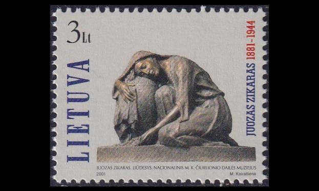 Liettua 772 ** Juozas Zikaras kuvanveistäjä (2001)