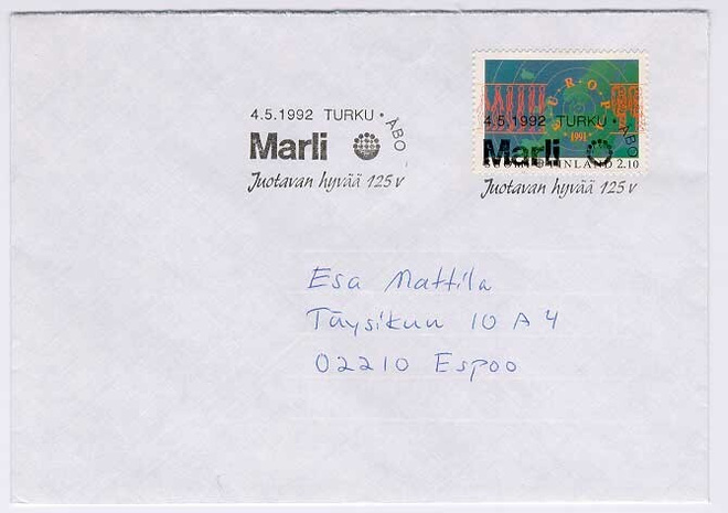 1991 Eurooppa 2,10mk loisto kuorella