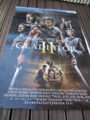 GLADIATOR II orig elokuvajuliste  koko noin 100 x 70 cm