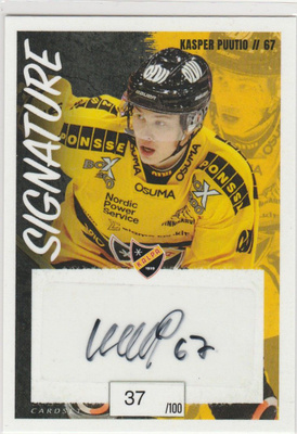 2022/23 Cardset Signature Kasper Puutio , Kalpa