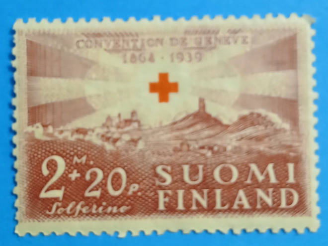 i.i.1939 Punainen Risti, 2mk+20p karmiini, LAPE 219 **