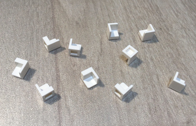 Lego palikoita, 1x1 kulmapala, valkoinen, 10 kpl
