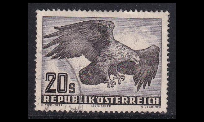 Itävalta 968x o Lentoposti lintu maakotka (1952)