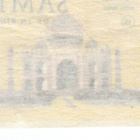 Tulitikkuetiketti SAMPO n:o 16 TAJ MAHAL Agra, Intia - pikkukuva 2
