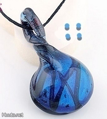 1306 .. Murano Kaunis Lampwork Taidelasi .. Kaulakoru