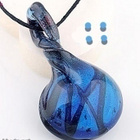 1306 .. Murano Kaunis Lampwork Taidelasi .. Kaulakoru - pikkukuva 1