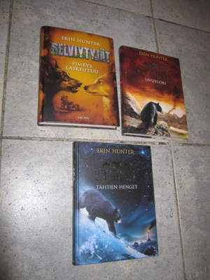 ERIN HUNTER 3 kovakantista hyväk.kirjaa