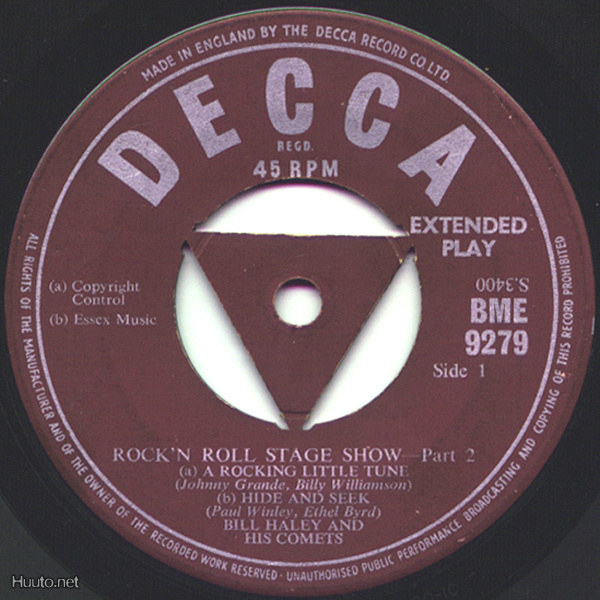 BILL HALEY & HIS COMETS rock`n roll stage show #2 EP -1956-