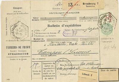 Ranska 1931 pakettikortti Suomeen