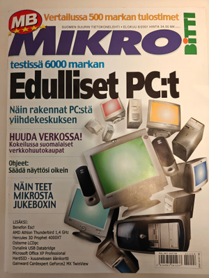 Mikrobitti lehti 8/2001: Edulliset PC:t