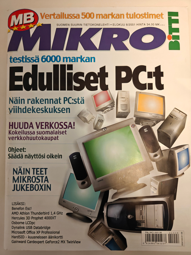 Mikrobitti lehti 8/2001: Edulliset PC:t