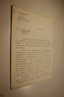 Laintarkastuskunnan lausunto valtinoneuvostolle n:o 3/196...