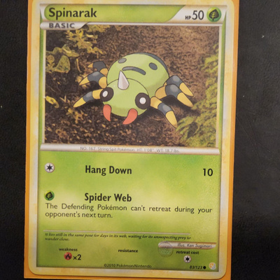 Spinarak #83 Pokemon HeartGold & SoulSilver card