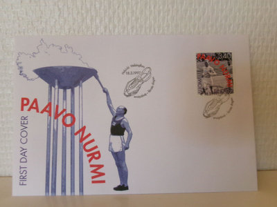 FDC- ensipäiväkuori - Paavo Nurmi - 1997