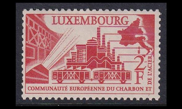 Luxemburg 552 ** Hiili- ja teräsyhteisö 2 Fr (1956)