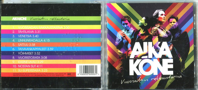 AIKAKONE . CD-LEVY . VUOSISADAN RAKKAUSTARINA