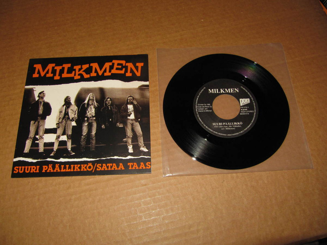 Milkmen 7" Suuri Päällikkö/Sataa Taas,.PS v.1990 MINT