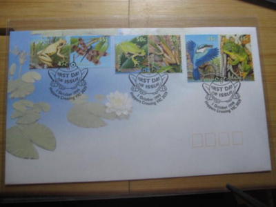 Australia sammakko FDC-kuori vuodelta 1999