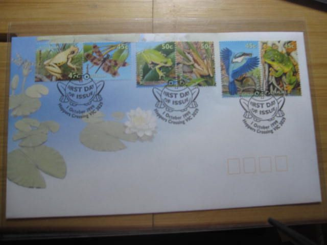 Australia sammakko FDC-kuori  vuodelta 1999