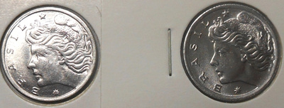 Brazil. 2 centavos 1969 ja 1975.