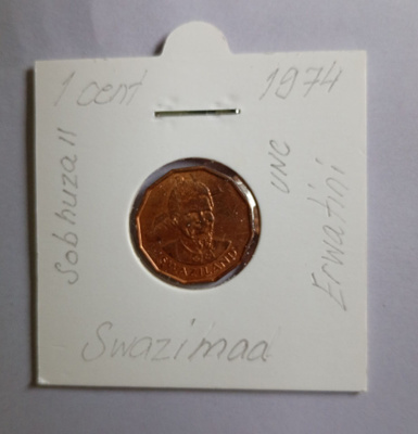 Swazimaa 1 Cent v.1974 KM#790