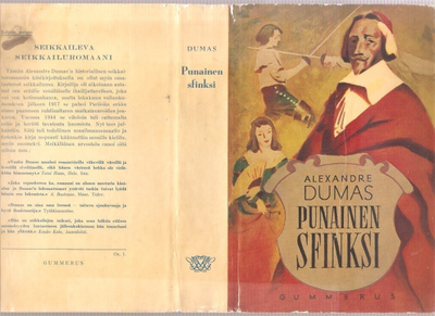 Dumas, Alexandre: Punainen sfinksi, Gummerus 1954, 3.p., K3