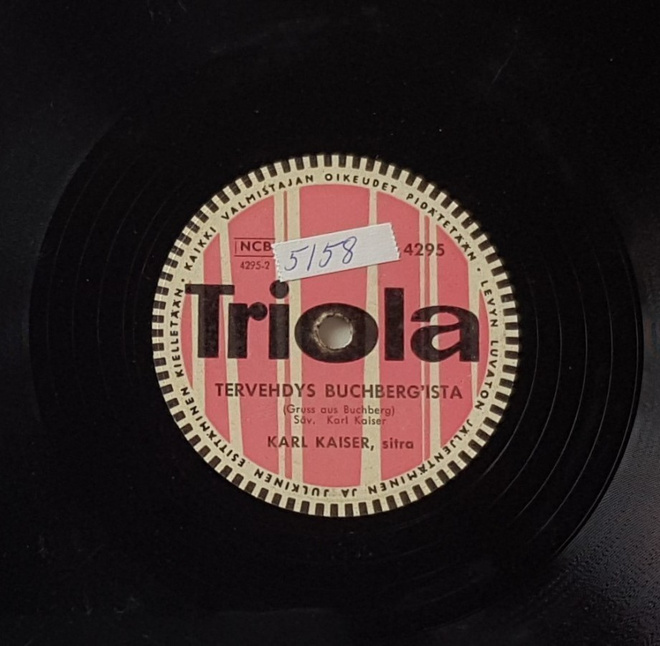 Savikiekko 1957 - Karl Kaiser - Triola T 4295