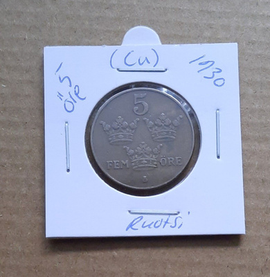 Ruotsi 5 öre (Cu) 1930
