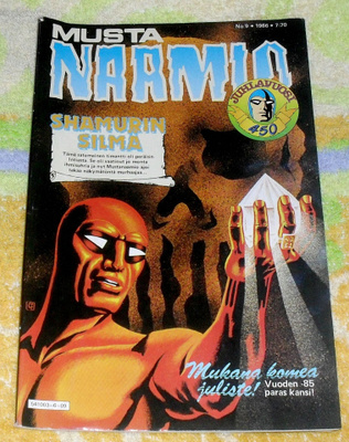 Mustanaamio 9 / 1986, juliste mukana
