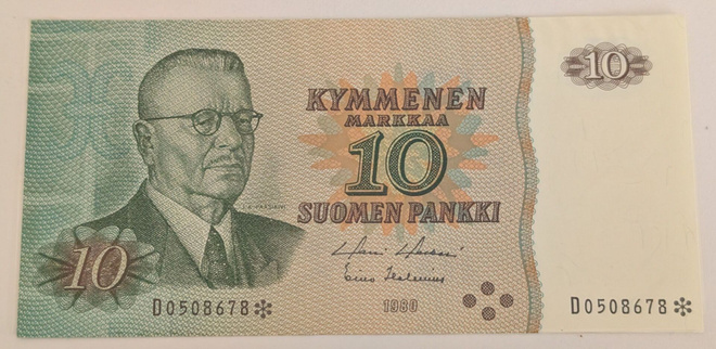10 Markkaa 1980 tähti D0508678