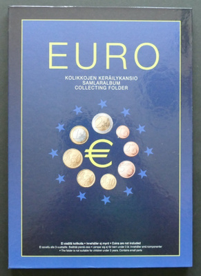 Eurokolikkojen keräilykansio ja 41 kpl kolikkoita