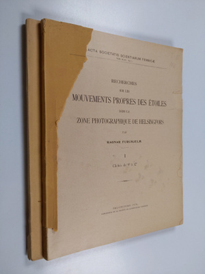 Ragnar Furuhjelm : Recherches sur les mouvements propres ...